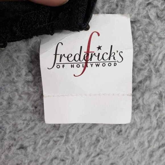 Fredricks of Hollywood Black Corset Lace Up Satin 38 Goth Fairy New Victorian - Picture 7 of 13